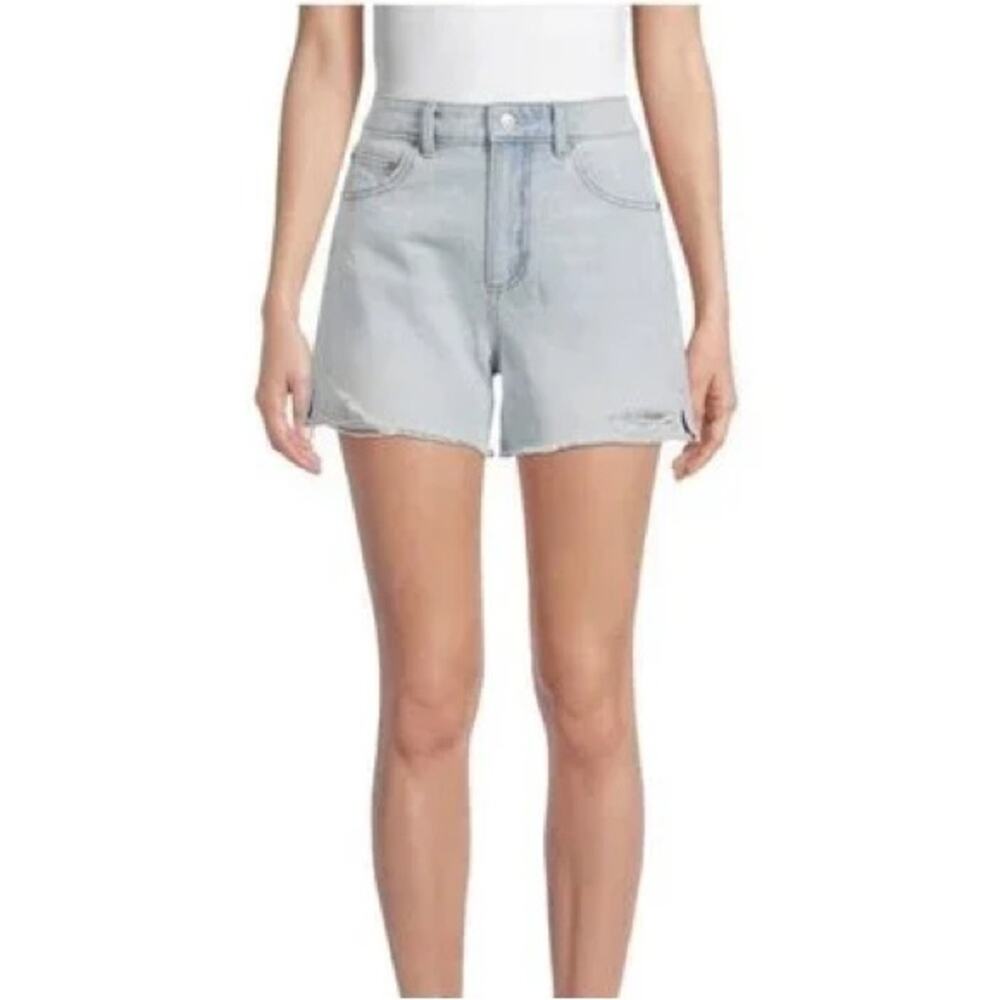 No Boundaries Light Wash High Rise Distressed Cut Off Denim Shorts Size 13